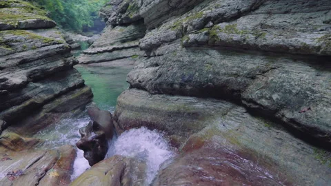 Crazy River Gorge 4 Stock Footage 135794940