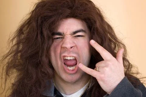 Crazy Rocker Dude Stock Photos