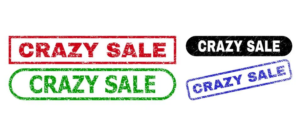CRAZY SALE Rectangle Stamps Using Grunge Surface Stock Illustration
