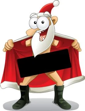 Crazy Santa - Vector Cartoon Illustrazione stock