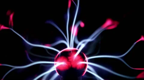 Crazy science plasma ball, bright and shiny Stock Footage 45267813