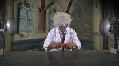 Crazy Scientist Experiment Video stock 22105325