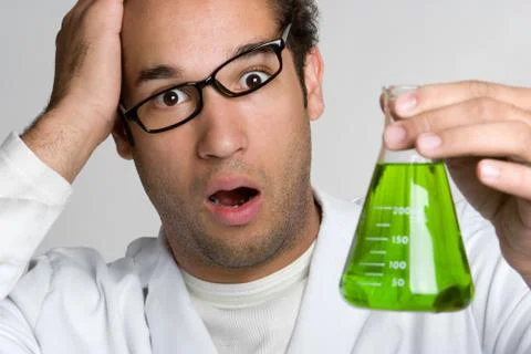 Crazy scientist Stock Photos