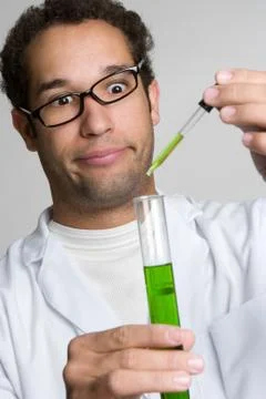 Crazy scientist Stock Photos