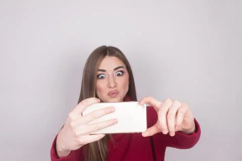 Crazy selfie Foto stock