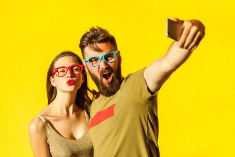 Crazy selfie Foto stock