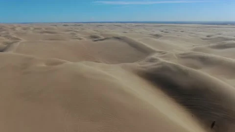Crazy shot of sand dunes Stock Footage 141773949
