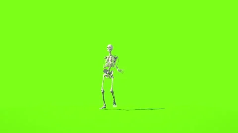 Crazy skeleton funny dancing. GI render. Green screen footage. Halloween concept Stock Footage 67942498
