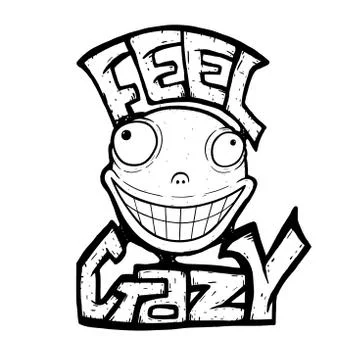 Crazy smile Stock Illustration