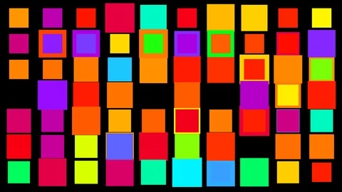 Crazy squares 01 Stock Footage 95595570