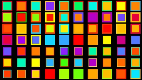 Crazy squares 03 Stock Footage 95595580