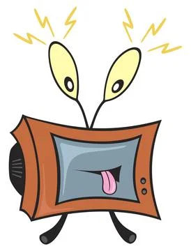 Crazy television Stock Illustration