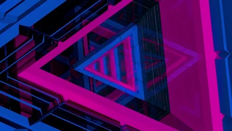 Crazy triangular tunnel Stock Footage 72730327