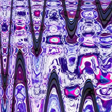 Crazy violet abstract detailing background with Fluid Art bubbles texture. Stock Illustration