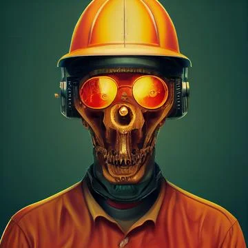 Crazy weird engineer or foreman, or some other boss. 스톡 일러스트