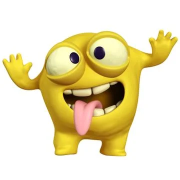 Crazy yellow monster Illustrazione stock