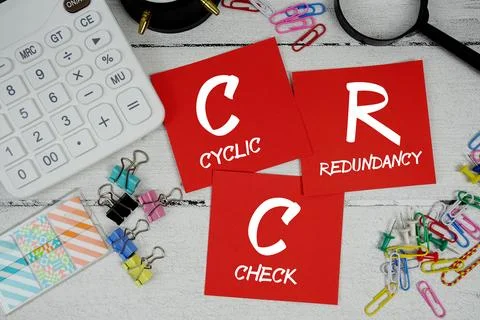 CRC Cyclic Redundancy Check text phrase of business and financial concept 写真素材