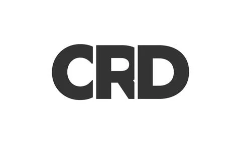 CRD logo design template with strong and modern bold text. Initial based ve.. Stock Illustration