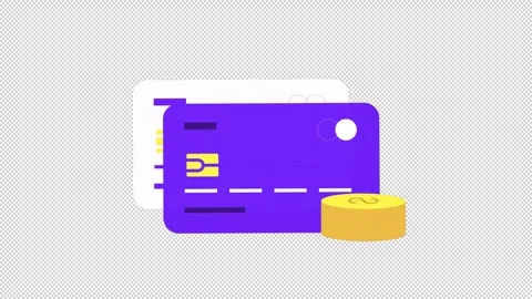 Creadit Card Animation HD On Alpha Stock Footage 295907781