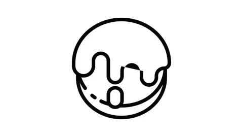 Cream biscuit icon animation Stock Footage 152641198