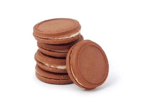 Cream biscuits Foto stock