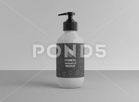 Cream bottle angle 1 PSD Template