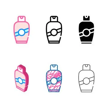 Cream bottle color icon vector isolated concepts Stock Illustration