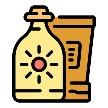Cream bottle icon vector flat イラスト素材