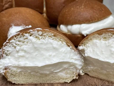 Cream bread Stock Photos