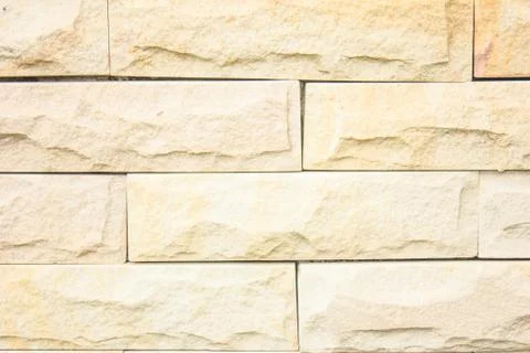 Cream brick wall texture Stock Photos