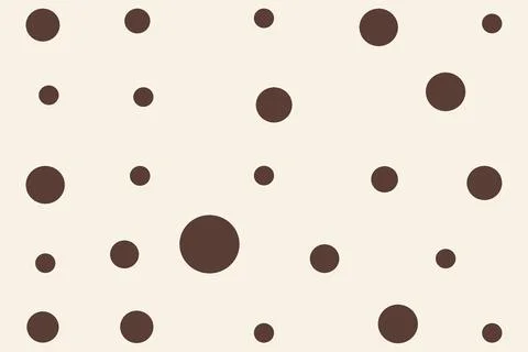 Cream Brown Polka Dot Pattern Stock Illustration