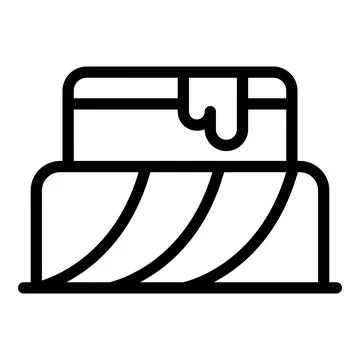 Cream cake icon outline vector. Candy dessert 스톡 일러스트