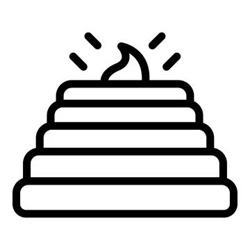 Cream cake icon outline vector. Candy food 스톡 일러스트