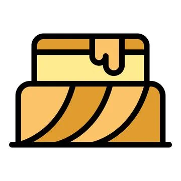 Cream cake icon vector flat Stock-Illustration