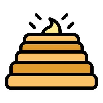 Cream cake icon vector flat 스톡 일러스트