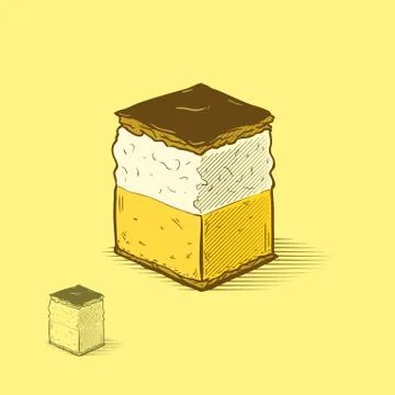 Cream cake Illustrazione stock