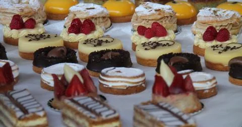 Cream Cakes. Stock Photos