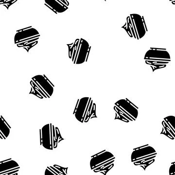 Cream cheese glyph vector seamless pattern Stock Illustration