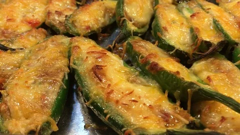 Cream Cheese Stuffed Jalapenos Stock Footage 80236942
