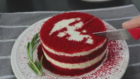 Cream Cheesecake Stock Footage 165915692