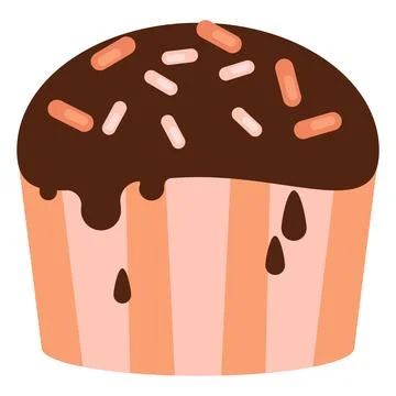 Cream cherry cake with chocolate. Design element for web, for print, for re.. 스톡 일러스트