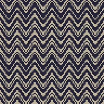 Cream Chevron Knitting Grid seamless pattern design Illustrazione stock