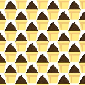 Cream choco cake seamless pattern Stock Illustration