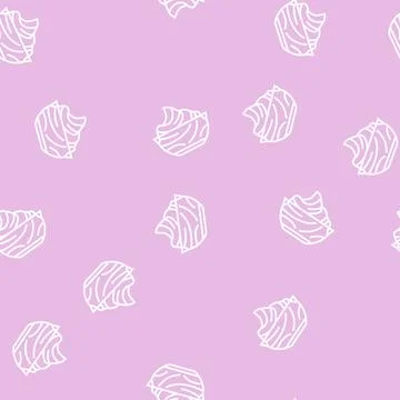 Cream chocolate line seamless pattern Stock Illustration
