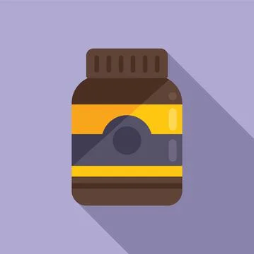 Cream cocoa icon flat vector. Chocolate paste イラスト素材