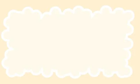 Cream Colored Cloud Frame for Text or Kids Decorative Design Stock Illustration