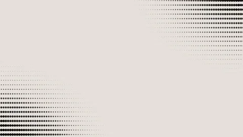 Cream colored graphic design with black halftone dot patterns transitioning.. Stock Footage 346260487