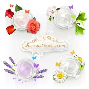 Cream concepts, set of vector illustrations Stock Illustration