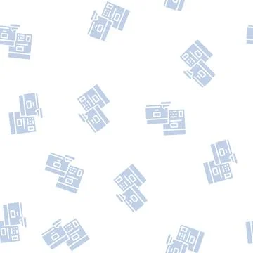 Cream container glyph seamless pattern Stock Illustration