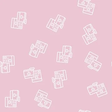 Cream container line seamless pattern Illustrazione stock